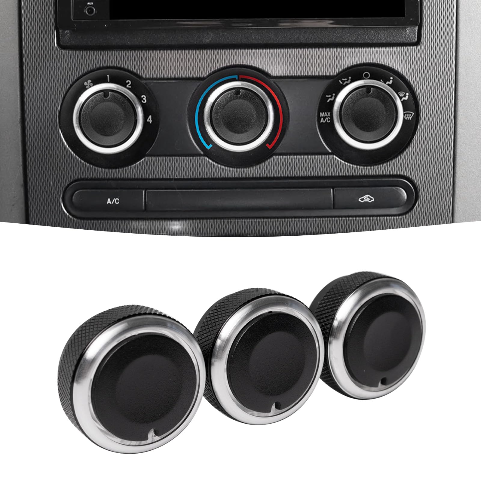 JDMCAR Ford F-150 ac control knob with improved night illumination