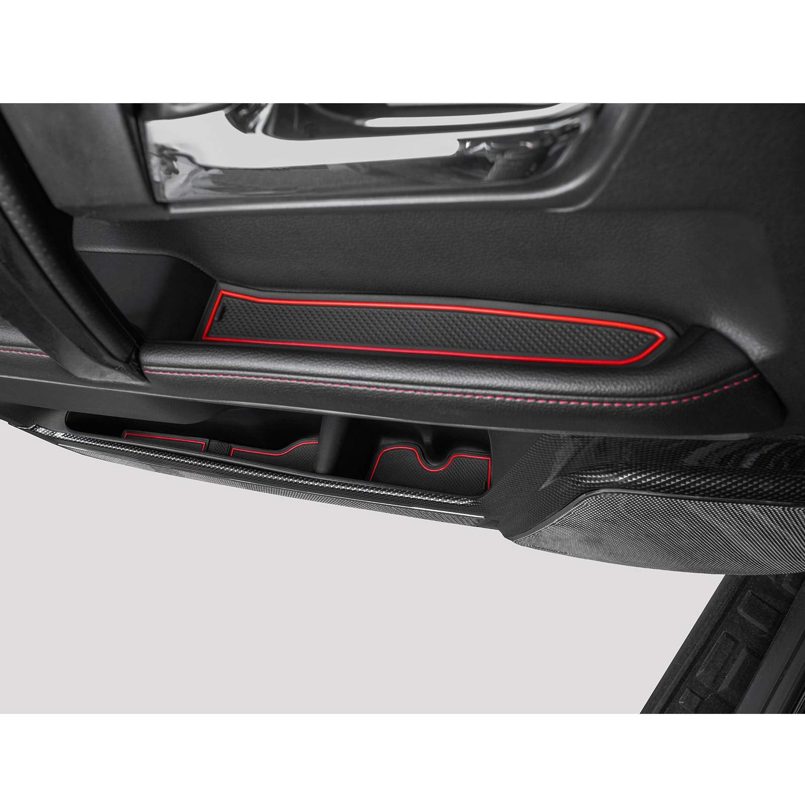 JDMCAR non-slip rubber inserts prevent items from sliding or rattling