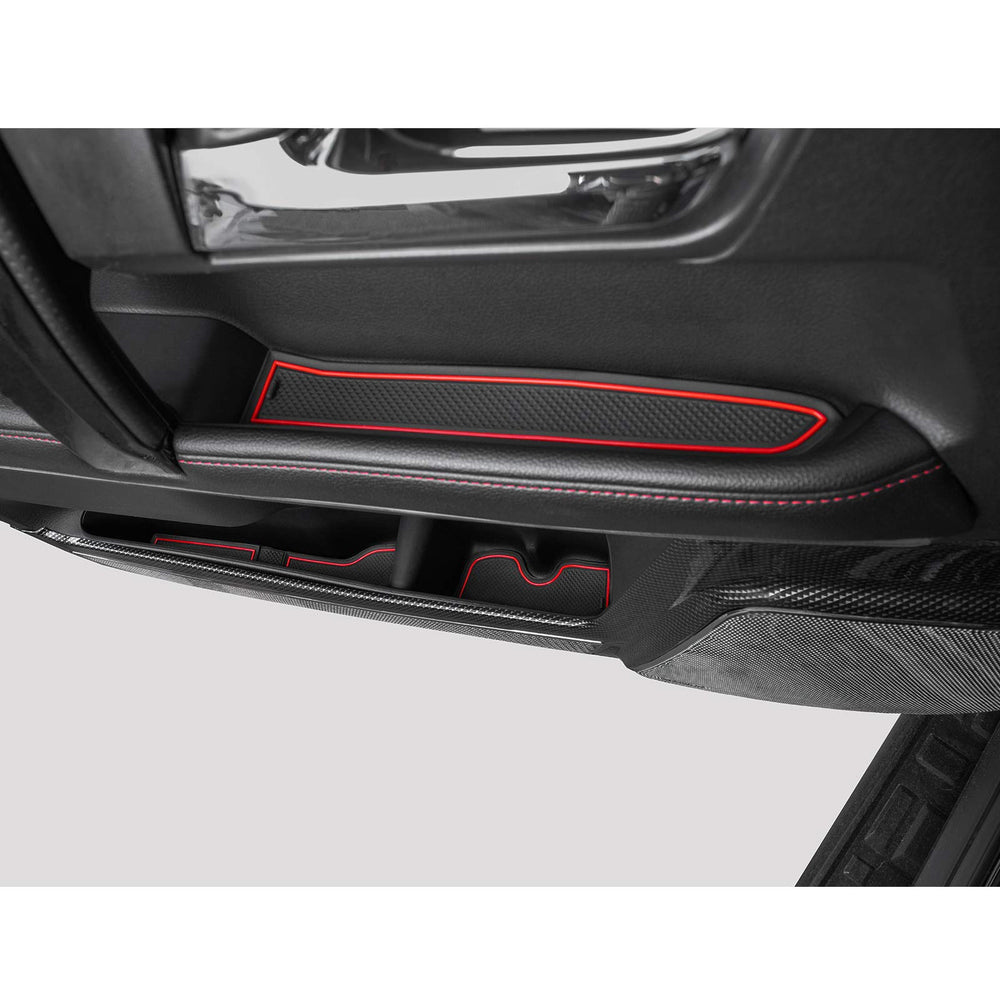 JDMCAR non-slip rubber inserts prevent items from sliding or rattling