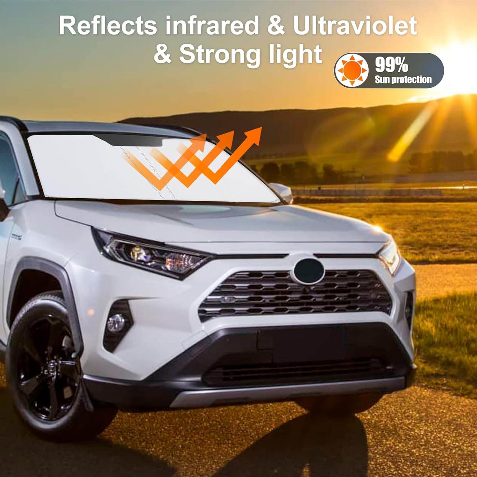 High quality 310T polyester JDMCAR sun shade material detail
