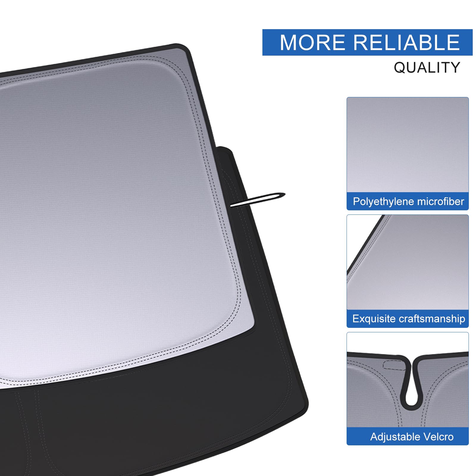 Tool-free installation and simple folding of the JDMCAR shade