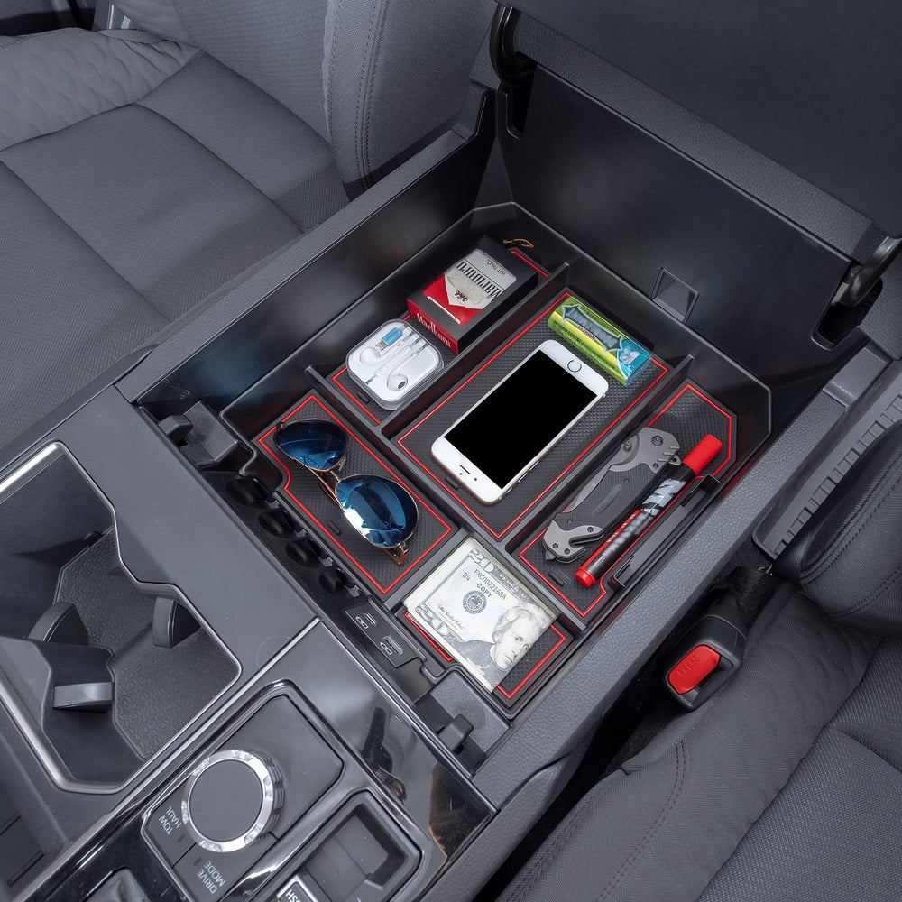 JDMCAR center console organizer tray for Tundra keeps essentials neatly within reach
