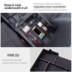JDMCAR tundra five compartments storage helps organize wallet sunglasses and cards