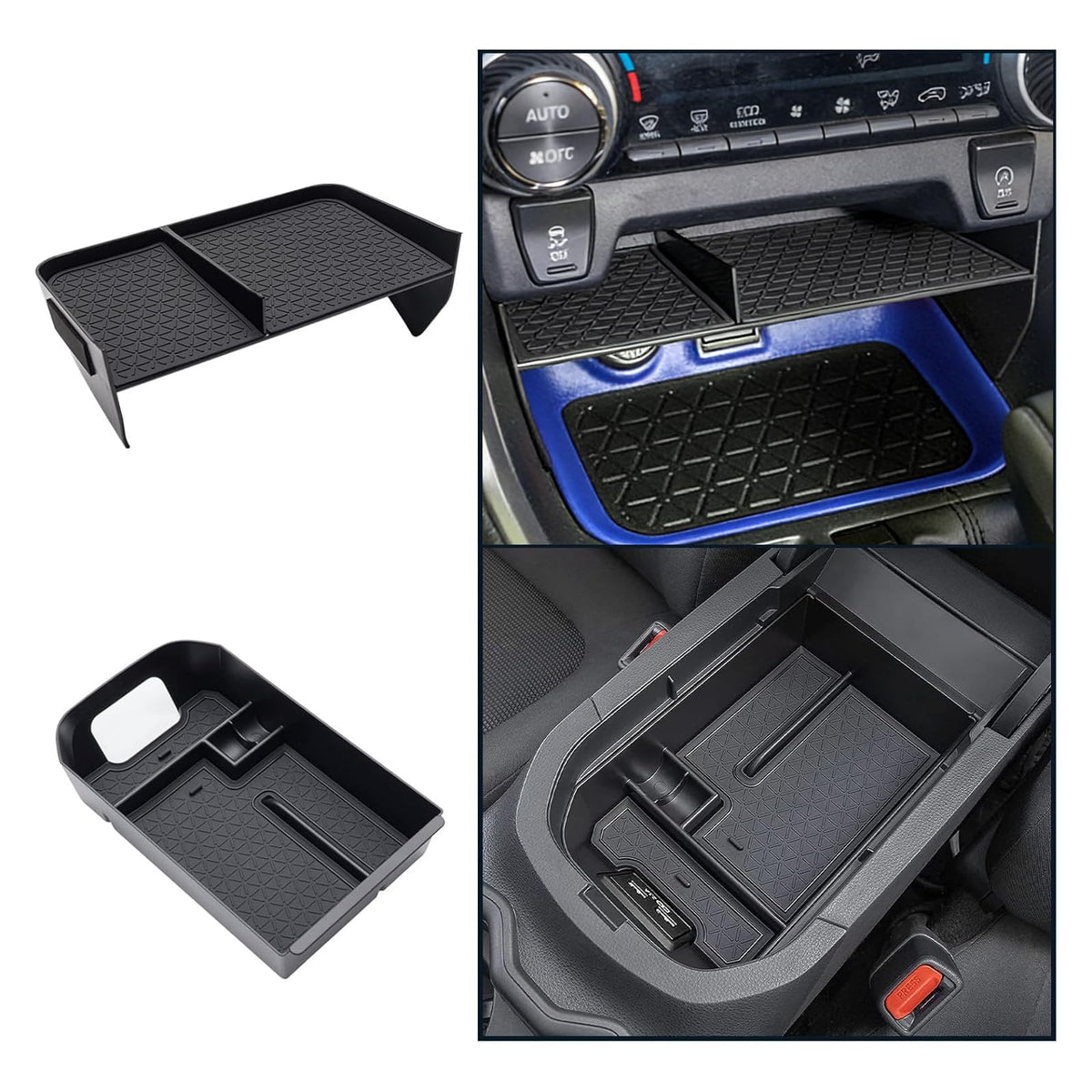 JDMCAR center console organizer for Toyota RAV4 shows a 2-layer tray for quick access.