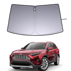 JDMCAR windshield sun shade for RAV4 front window provides custom fit and sun protection