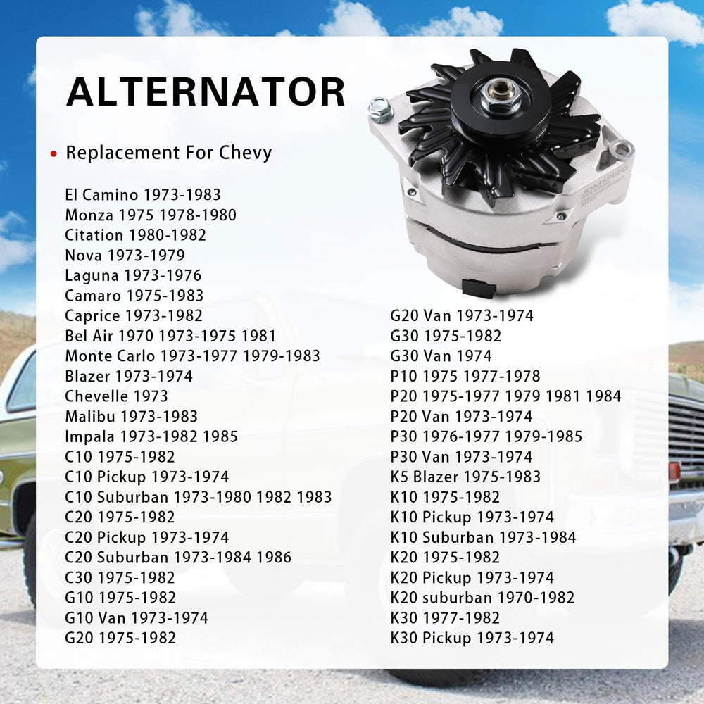 JDMSPEED 105A alternator with pure copper windings enables efficient electrical flow.