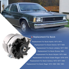 JDMSPEED 105A alternator side view highlights robust diecast housing for durability.
