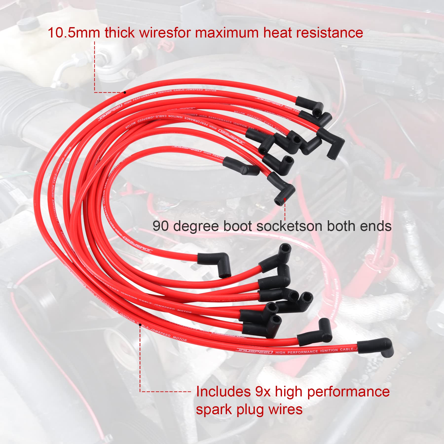 JDMSPEED wires connected to HEI in a Chevy small/big block setup