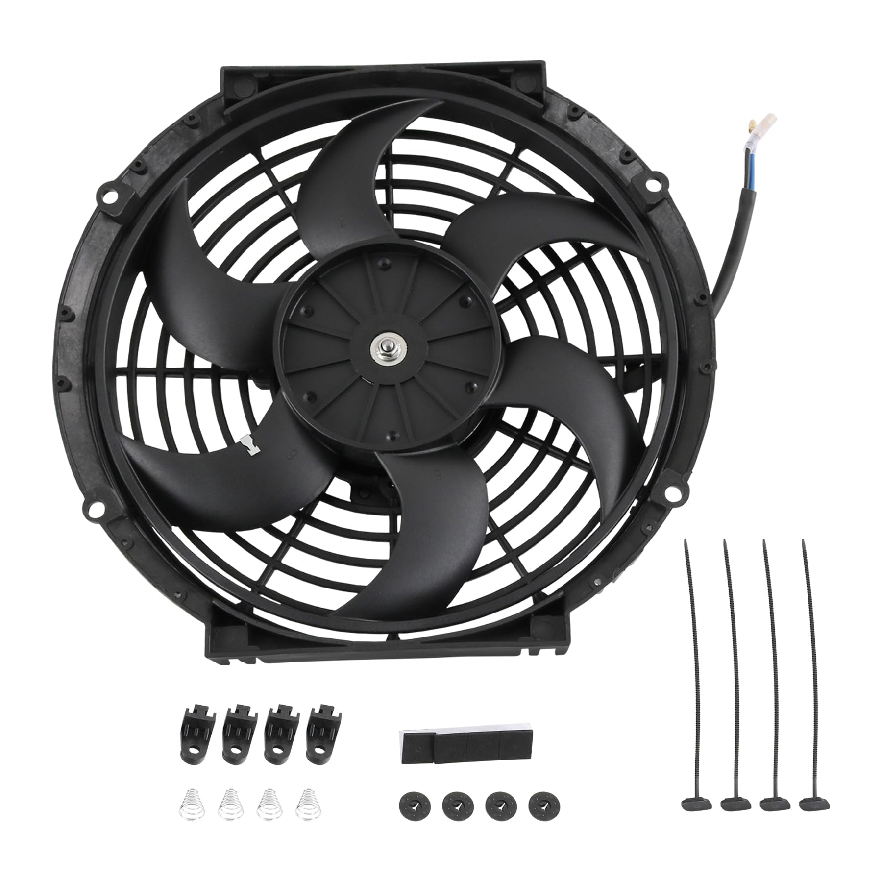 JDMSPEED 10-inch radiator fan compact design optimizes engine space