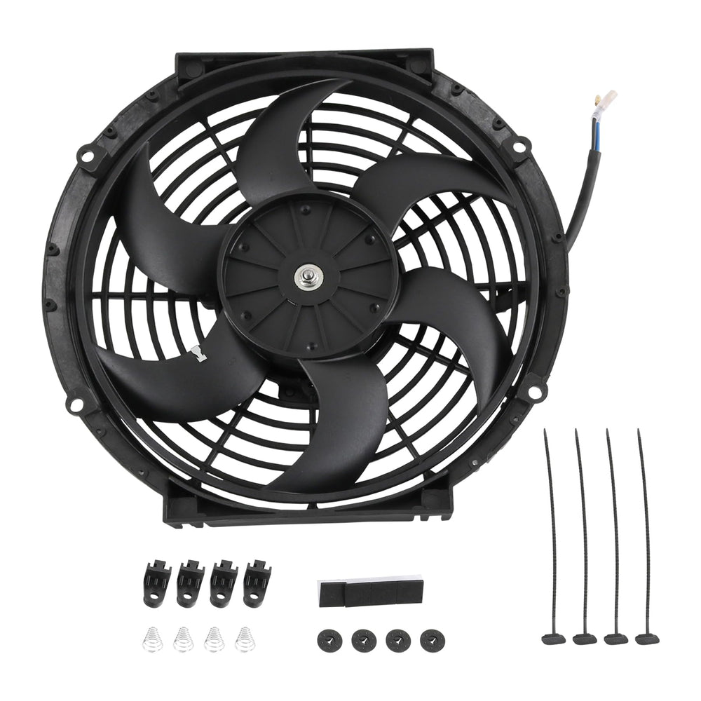 JDMSPEED 10-inch radiator fan compact design optimizes engine space