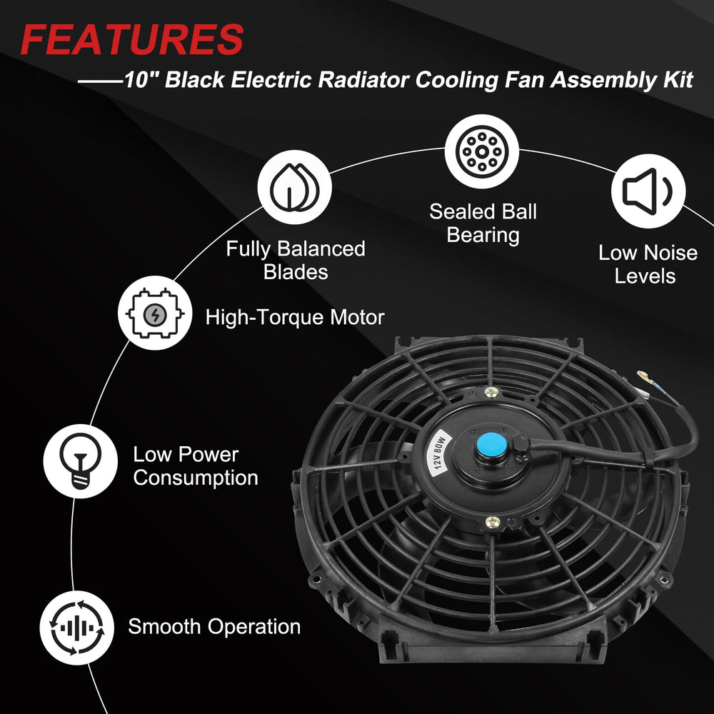 JDMSPEED 10-inch reversible fan demonstrating pull/push airflow versatility