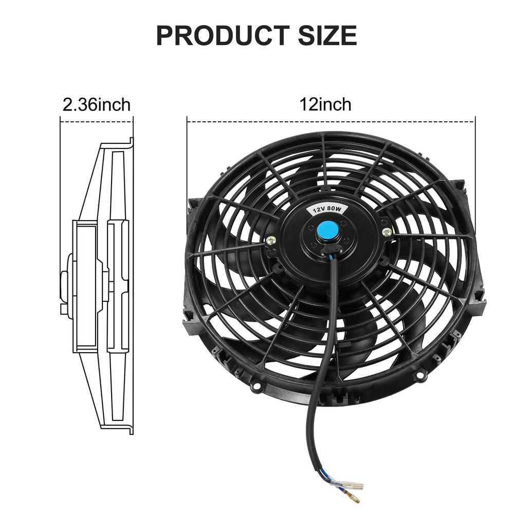 JDMSPEED radiator cooling kit with complete hardware and mounting components