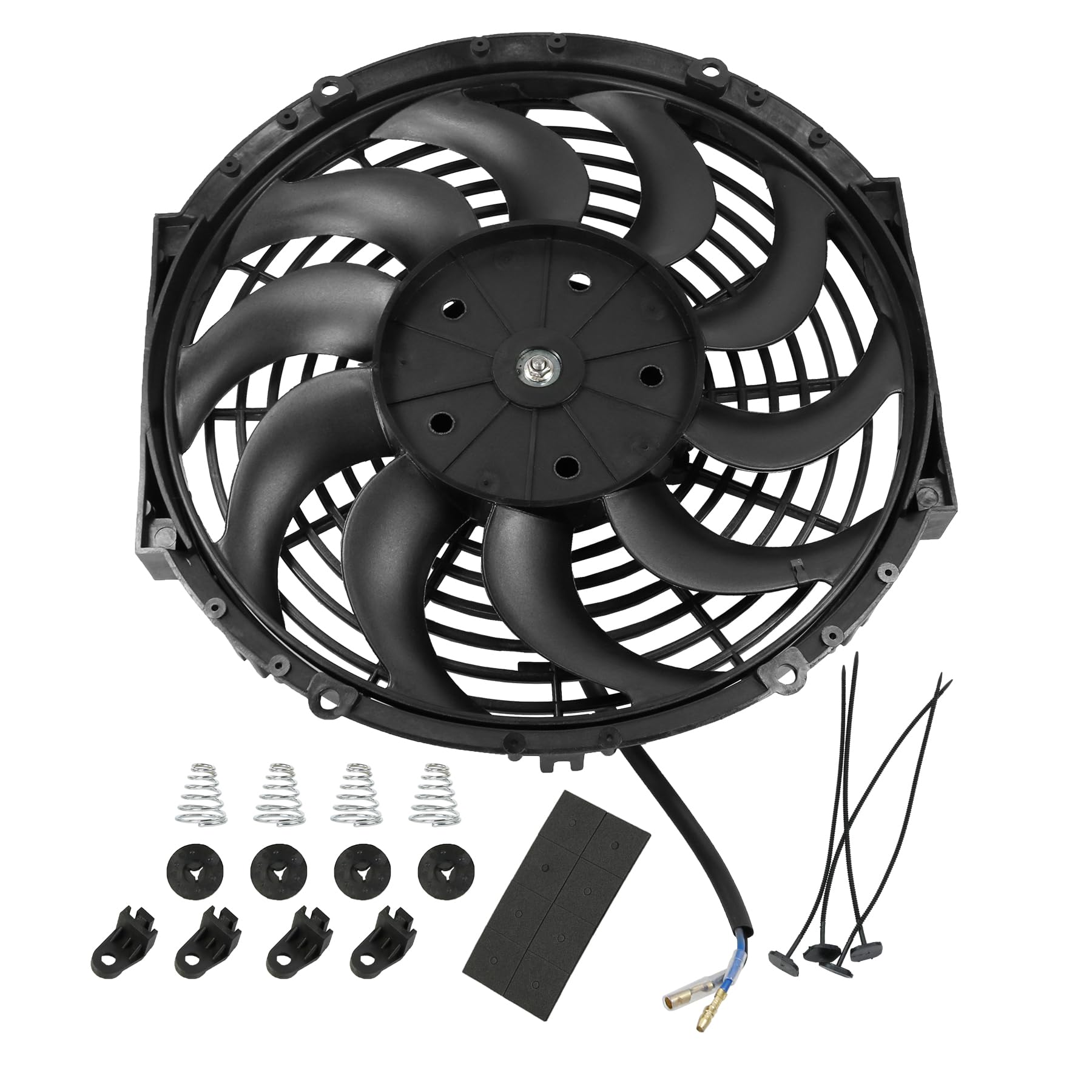 JDMSPEED 12-inch universal slim fan in action demonstrates cooling performance
