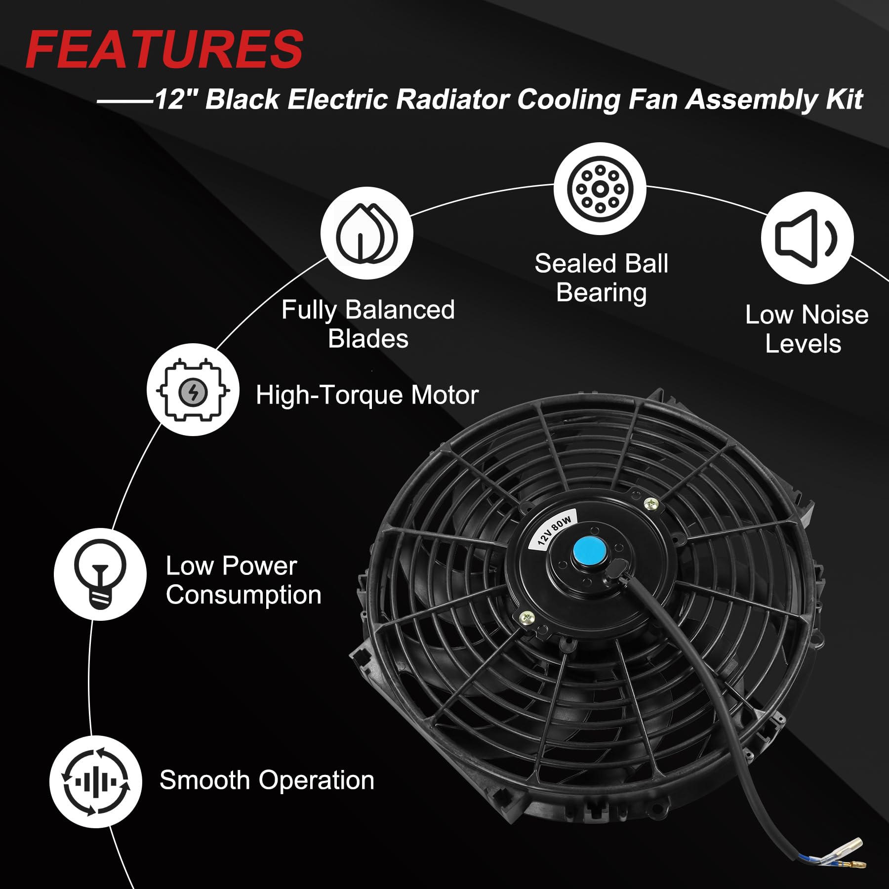 JDMSPEED slim fan side profile shows compact engine bay design