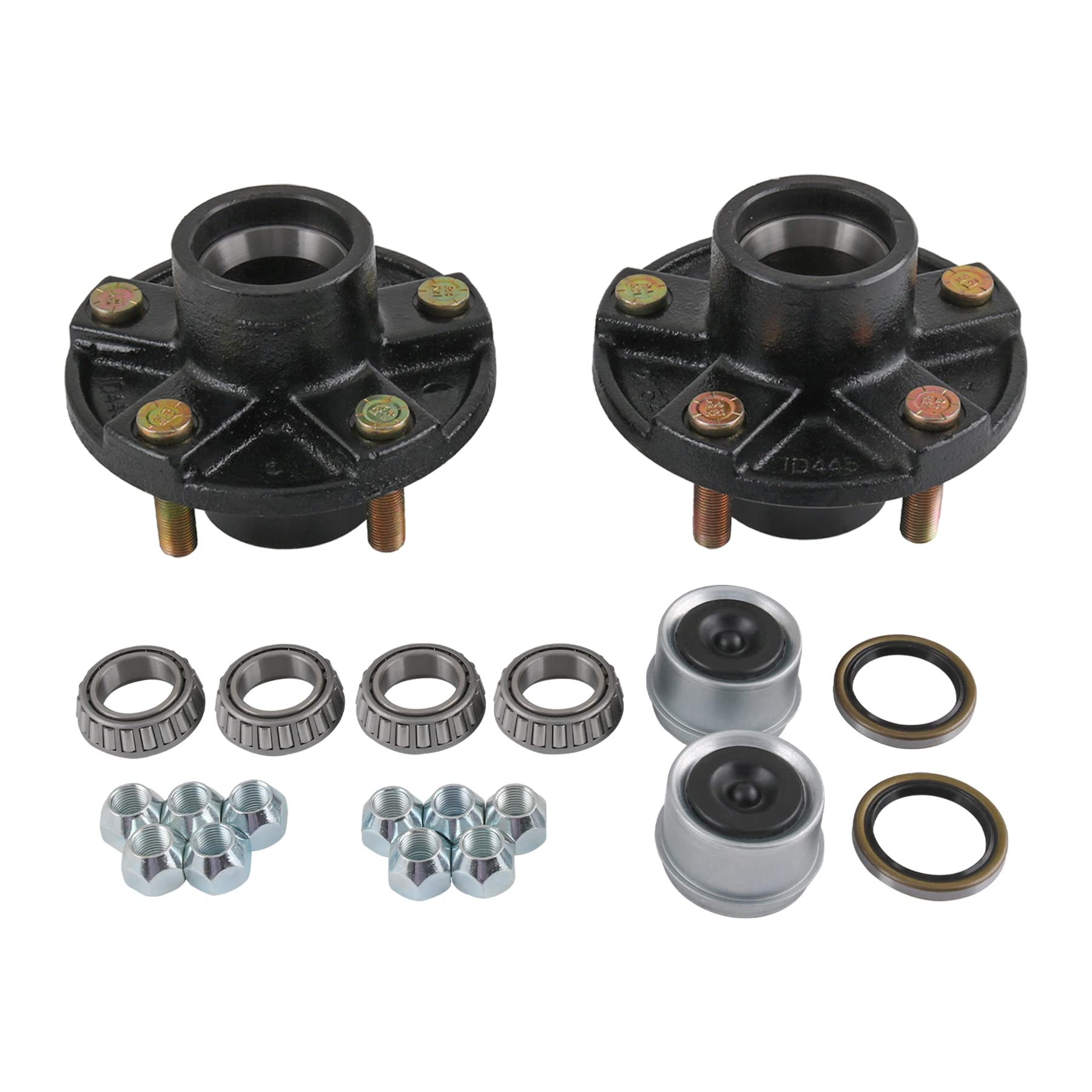 JDMSPEED 2-pack trailer idler hub kit 5-on-4-5 enables easy axle replacement