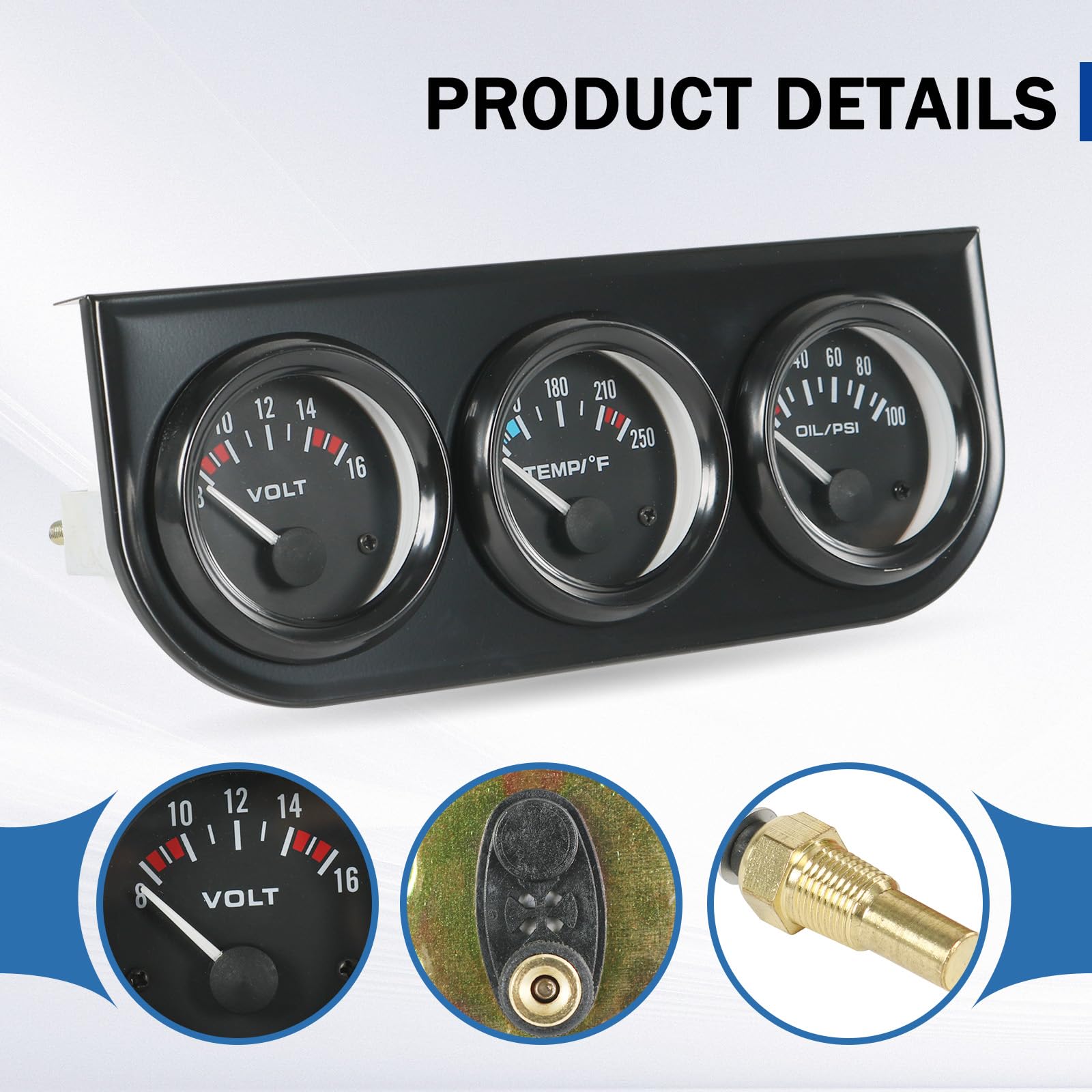 JDMSPEED black console keeps gauges neatly organized
