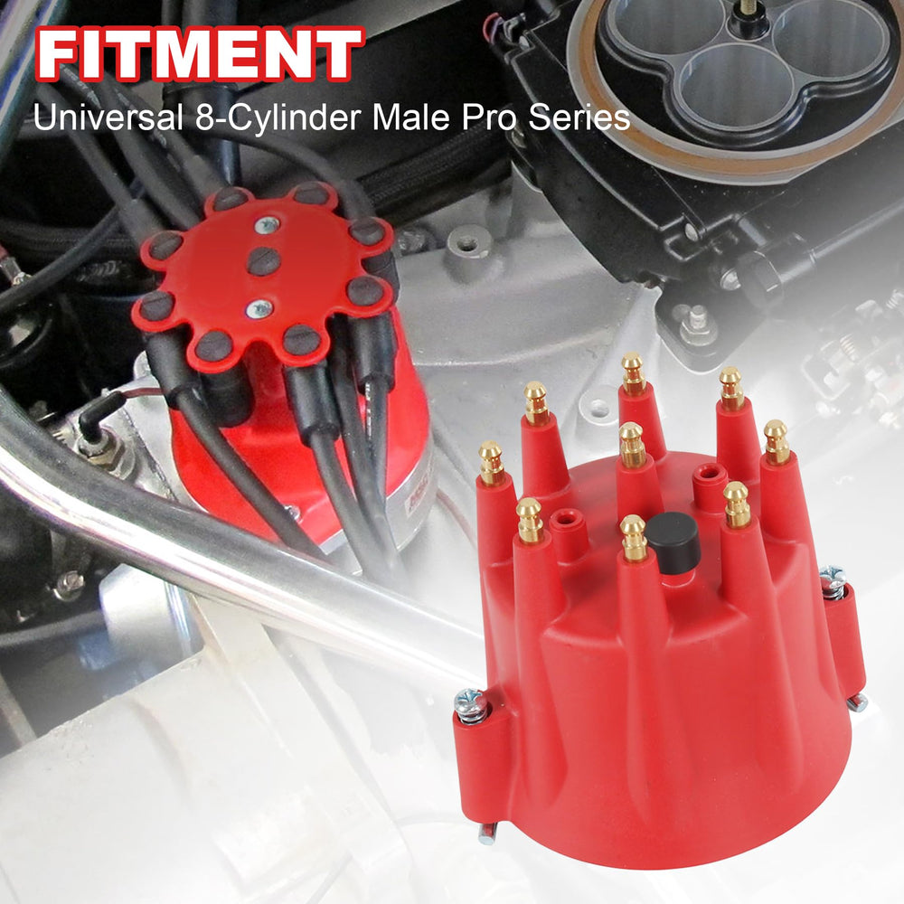JDMSPEED 84335 kit with red cap rotor for universal 8-cylinder Pro Series engines
