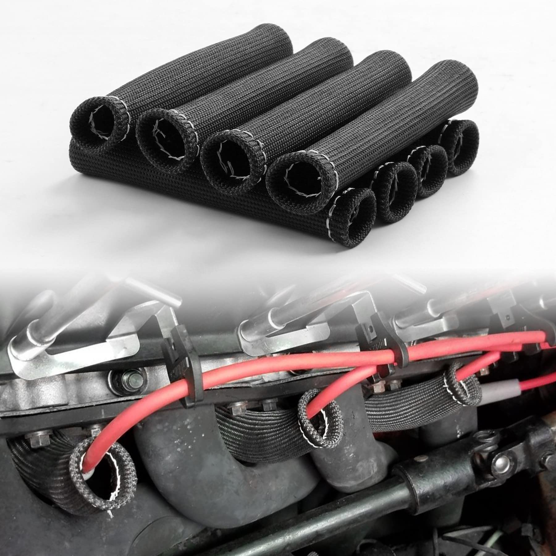 JDMSPEED 8-pack boot heat sleeve front view with 6-inch length and protection