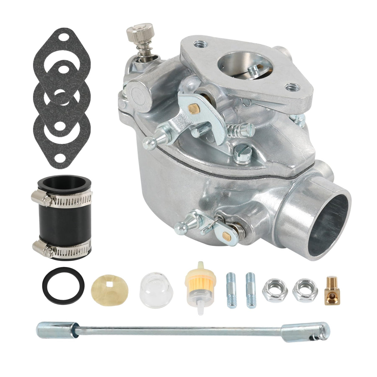 JDMSPEED 8N9510C-HD side view carburetor showing complete replacement kit for Ford tractors