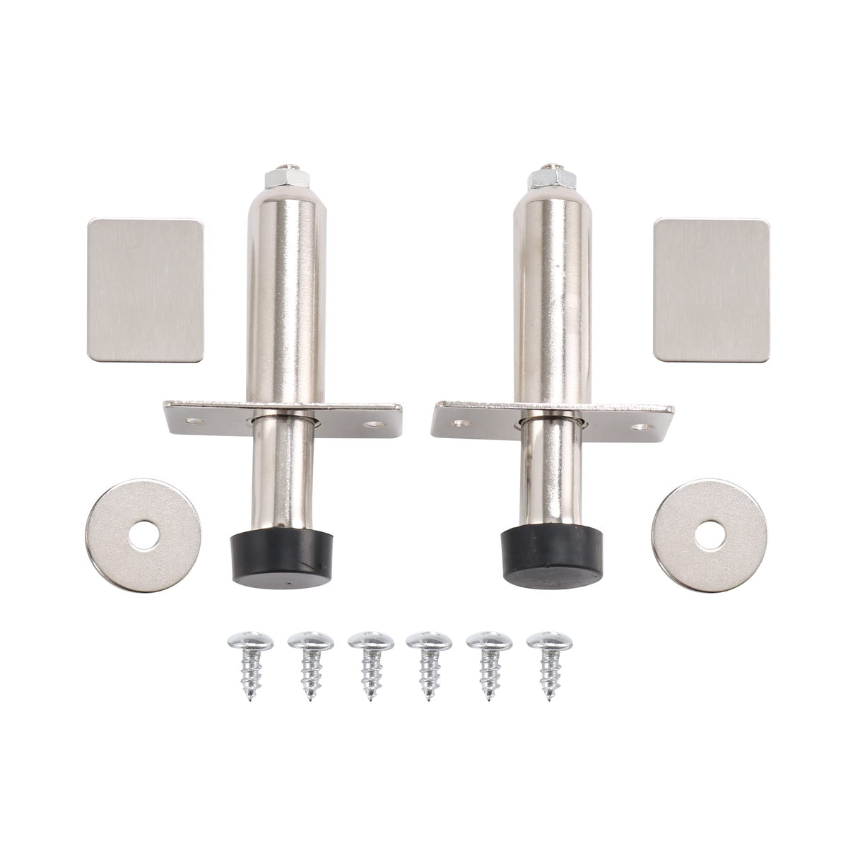 JDMSPEED stainless chrome door poppers front view showing durable construction