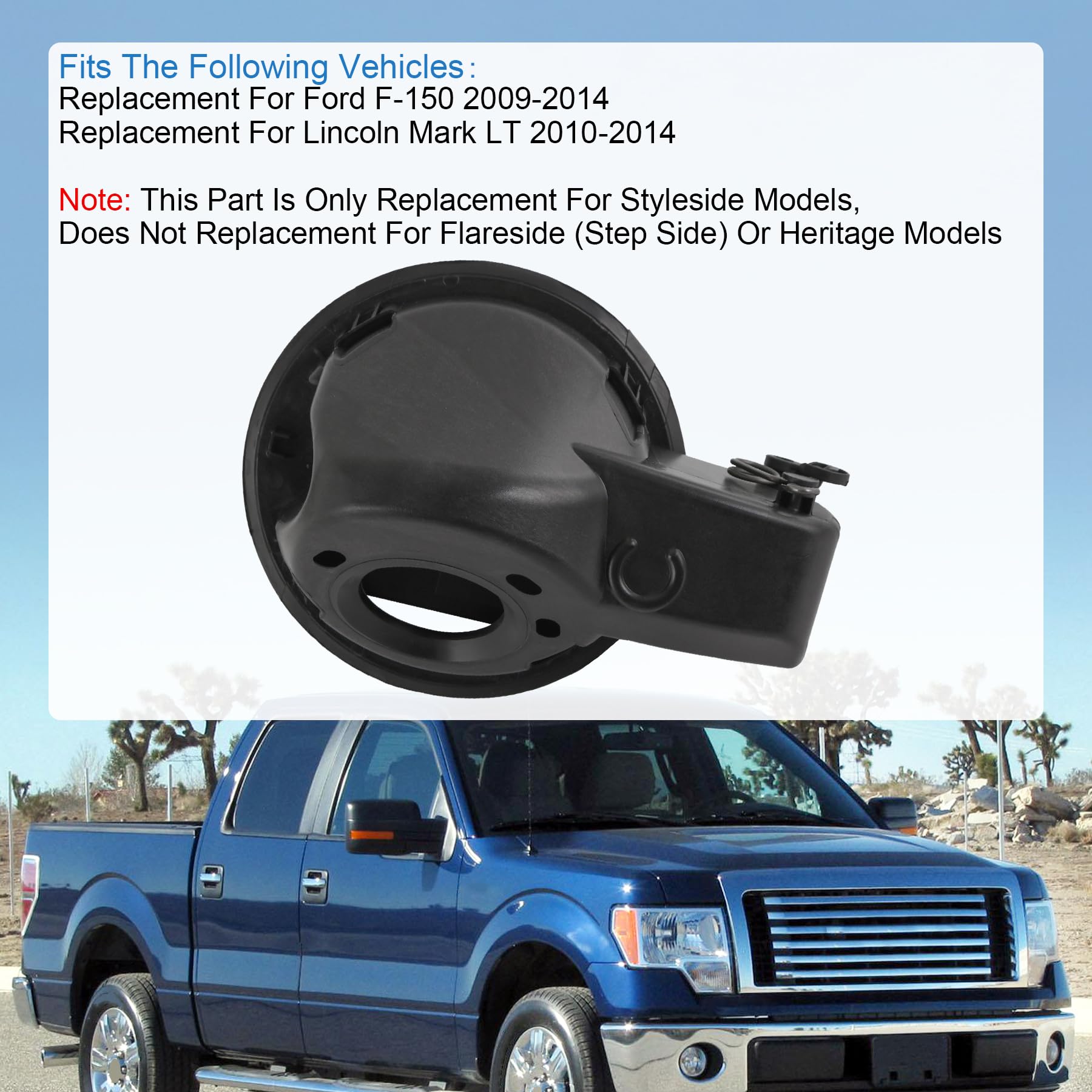 JDMSPEED fuel door housing pocket on left side of Ford F-150