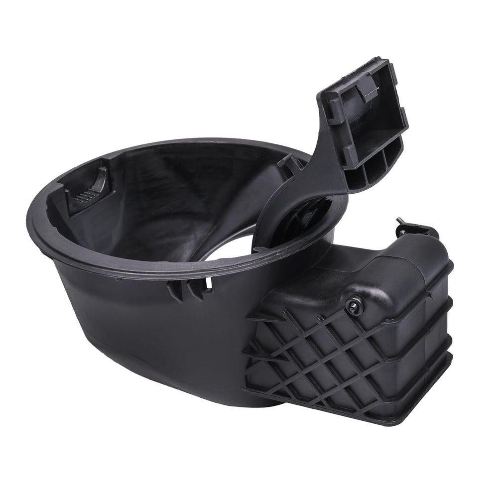 JDMSPEED fuel filler door housing close-up showing precise fit for Ford F-150