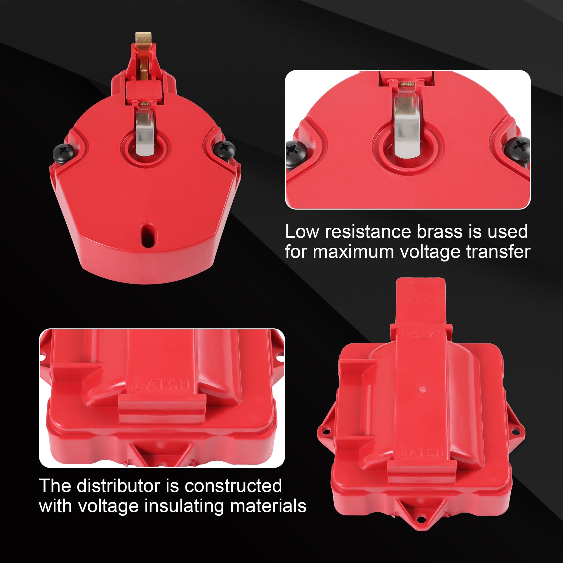 Brass terminals on the JDMSPEED cap indicating solid voltage transfer potential