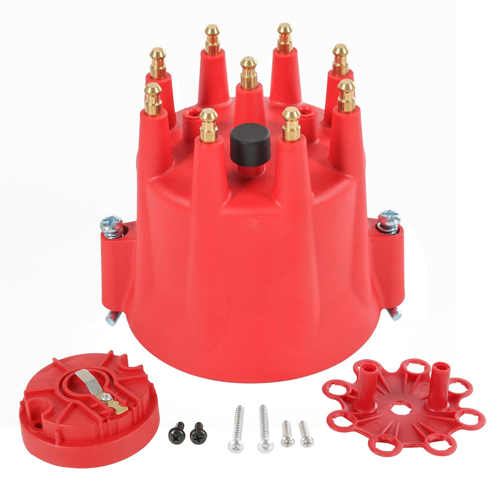 JDMSPEED HEI cap and rotor red in use, promoting reliable ignition