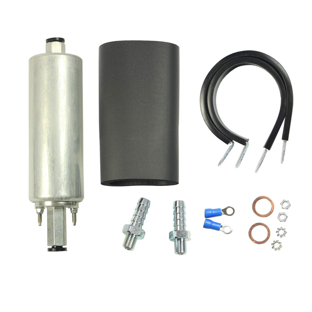 JDMSPEED high-flow inline fuel pump exterior view for reliable delivery