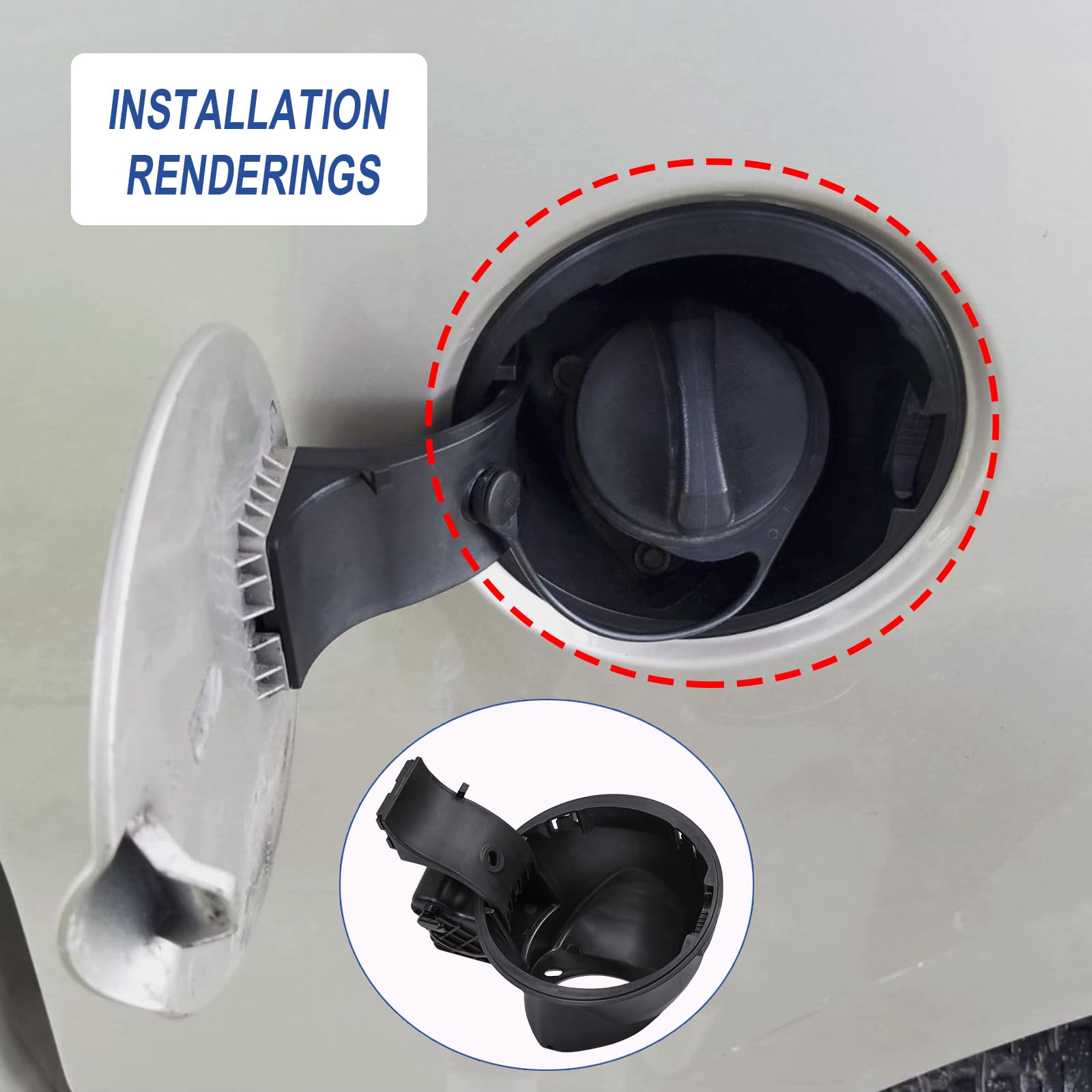 JDMSPEED hinge replacement for fuel door with robust pin and hinge action