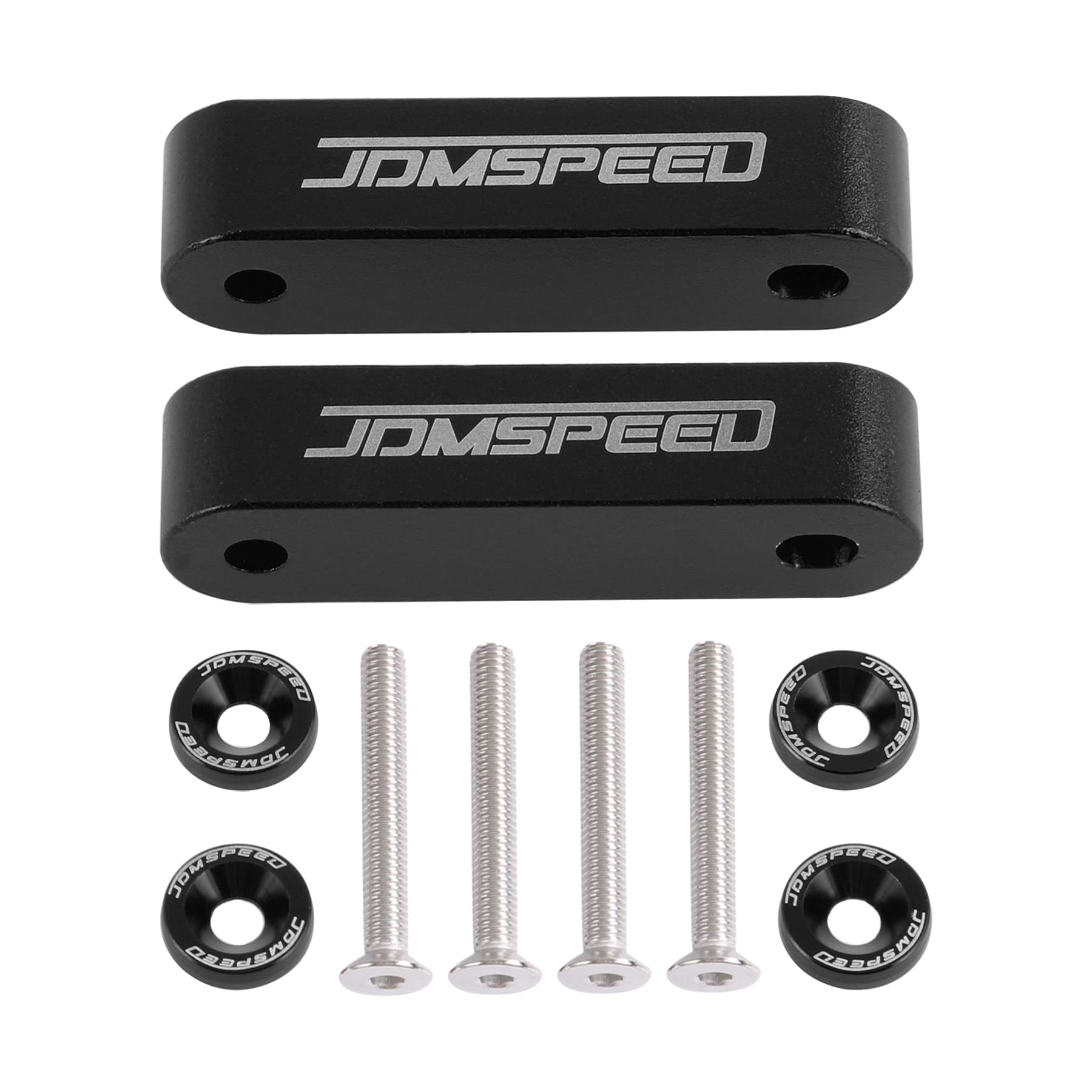 JDMSPEED hood spacer front view with 3-4 inch thickness for clearance