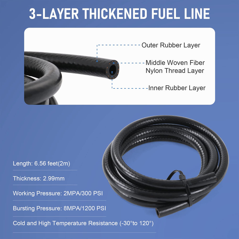 Hose clamps 10-pack for secure fuel connections