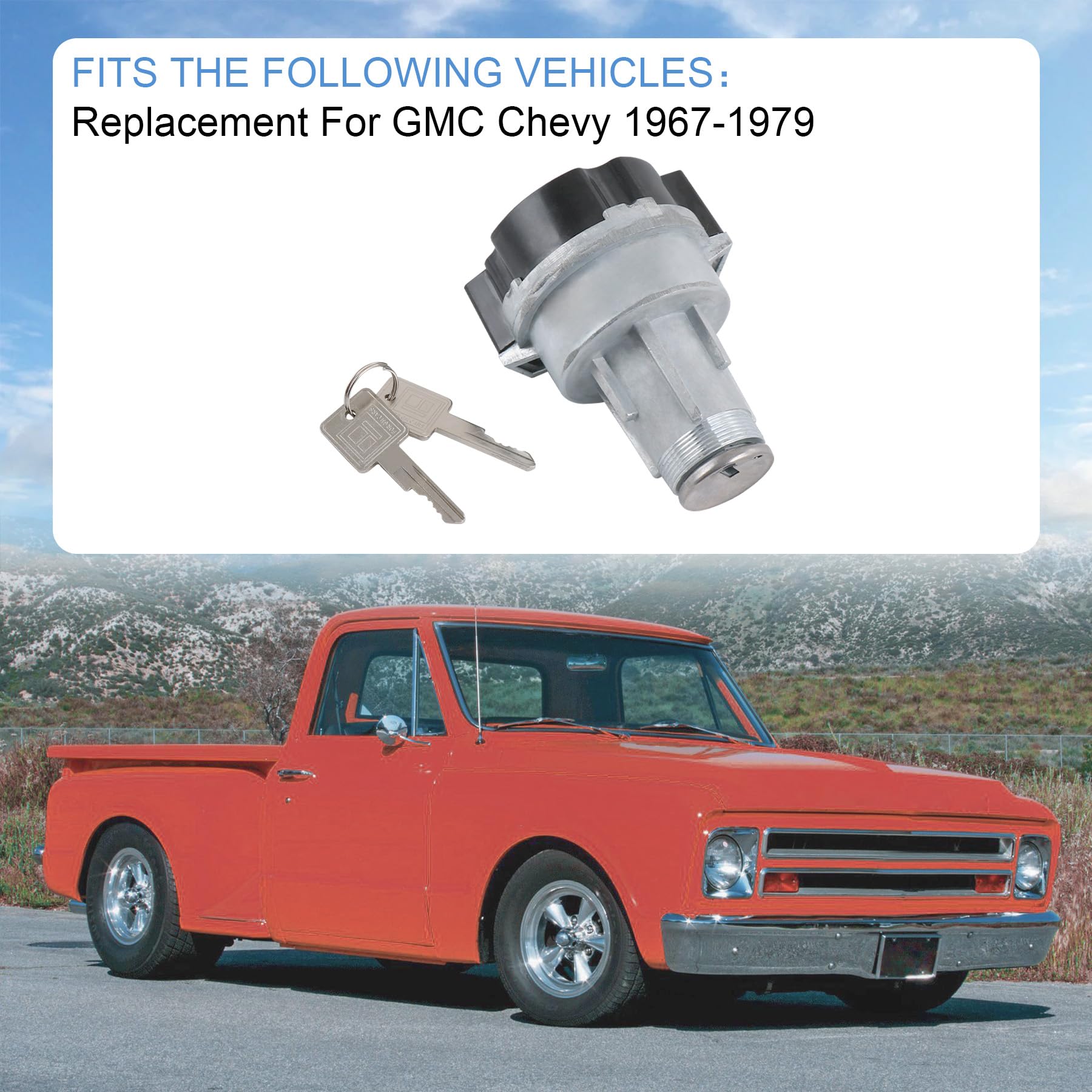 JDMSPEED ignition lock with two keys included for easy replacement