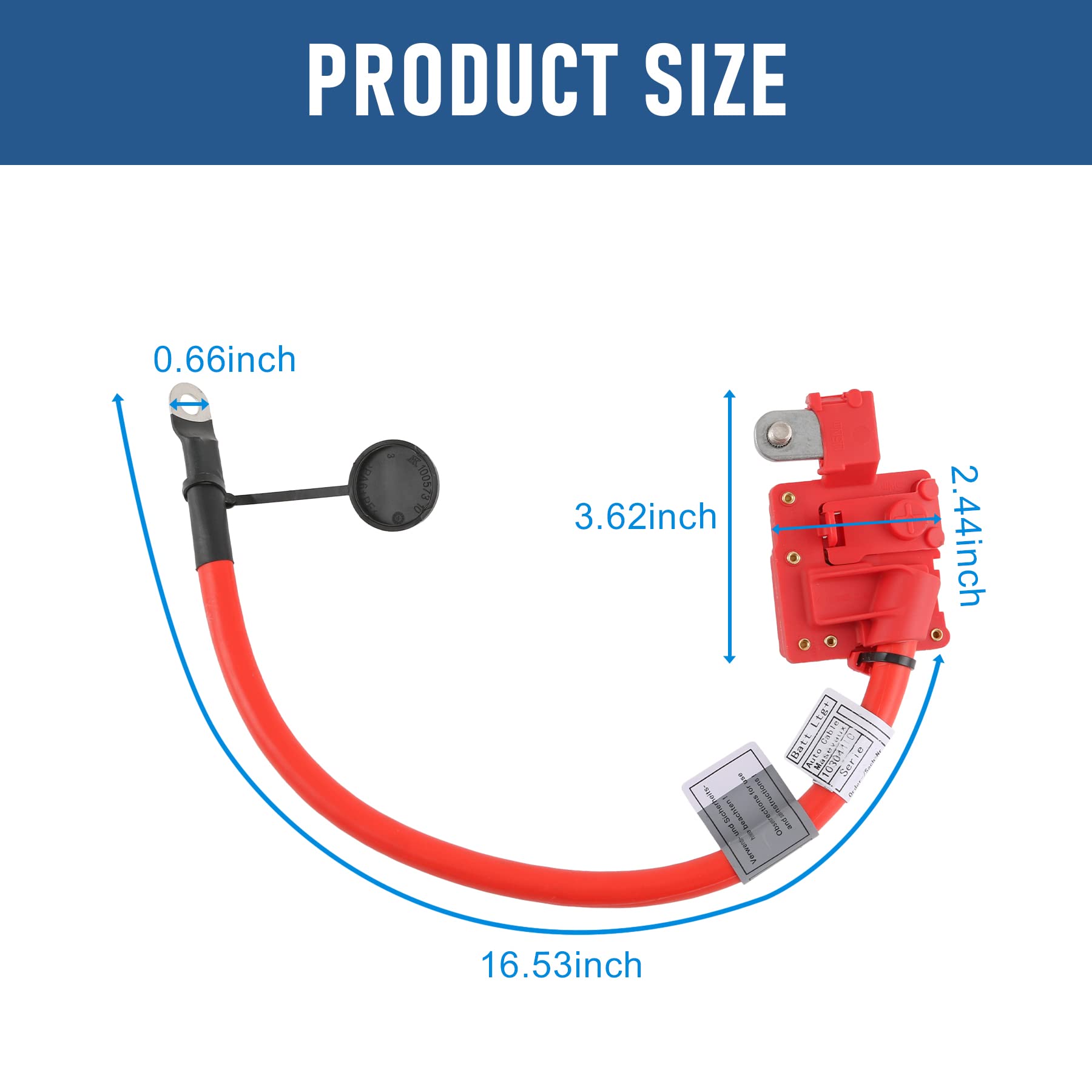 JDMSPEED OE-style battery cable maintains clean factory appearance.