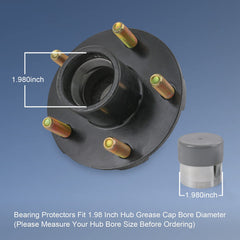 JDMSPEED wheel bearing protectors pair shields bearings on boats and trailers during travel.