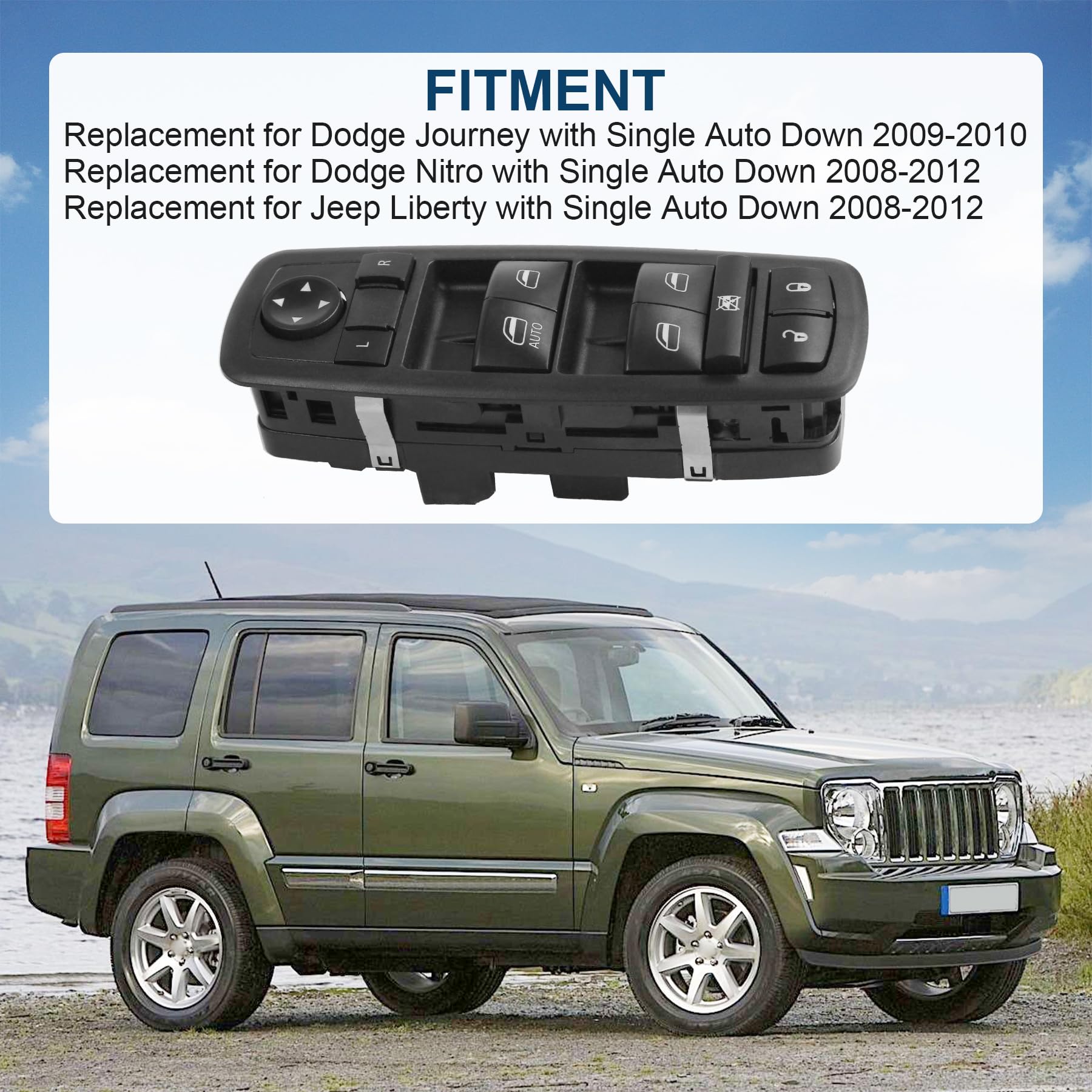 JDMSPEED window switch for Jeep Liberty restores door functions.