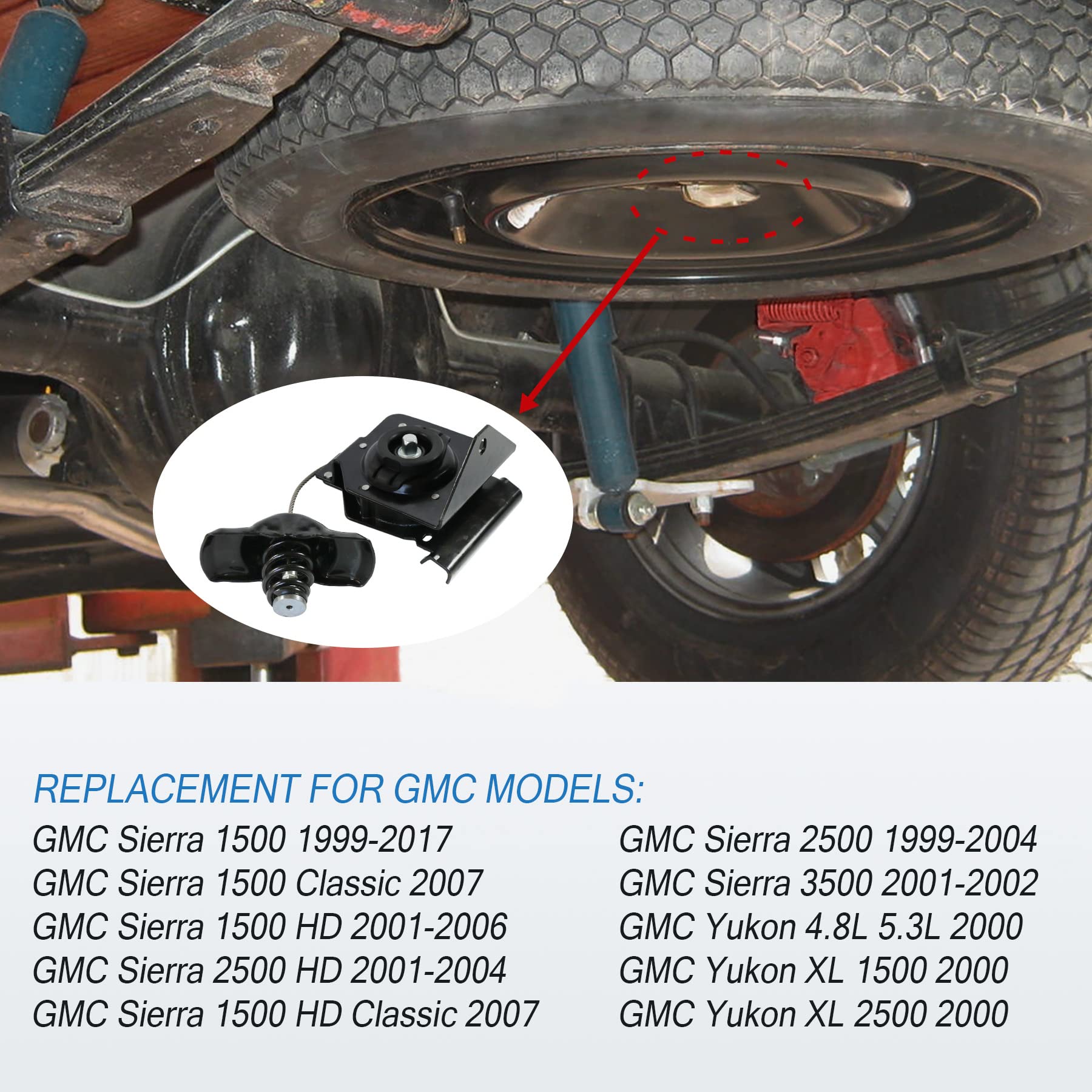 JDMSPEED Sierra 1500 spare-tire-winch for easy lowering