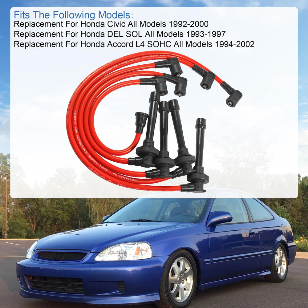 JDMSPEED 10.5mm spiral design for reliable ignition in Del Sol