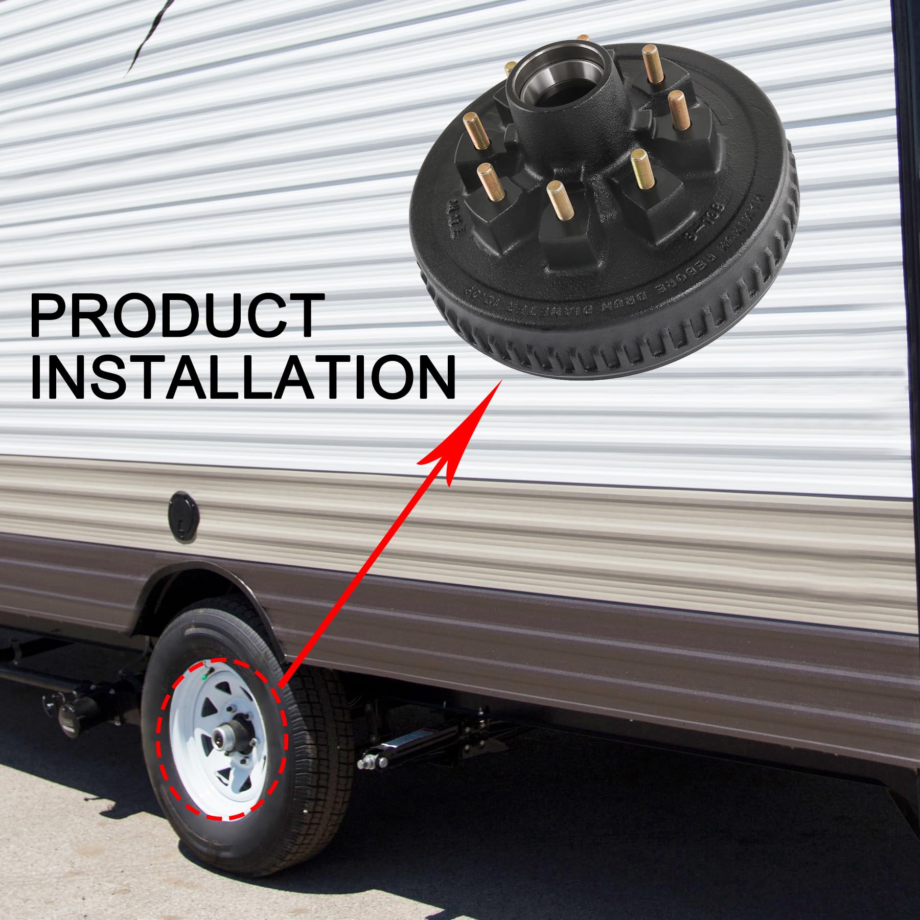 JDMSPEED 1/2-in-20 studs installed for straightforward installation.