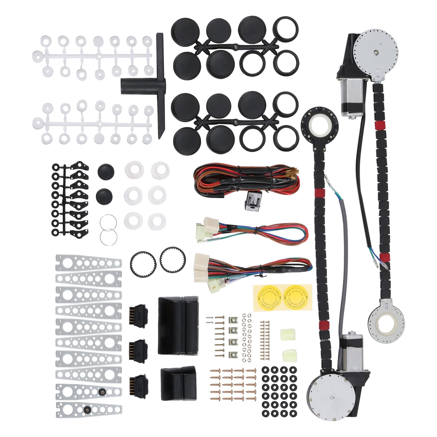 JDMSPEED universal power window regulator kit close-up showing durable components for long-lasting performance