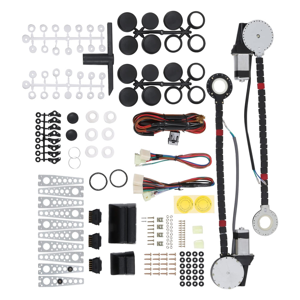 JDMSPEED universal power window regulator kit close-up showing durable components for long-lasting performance