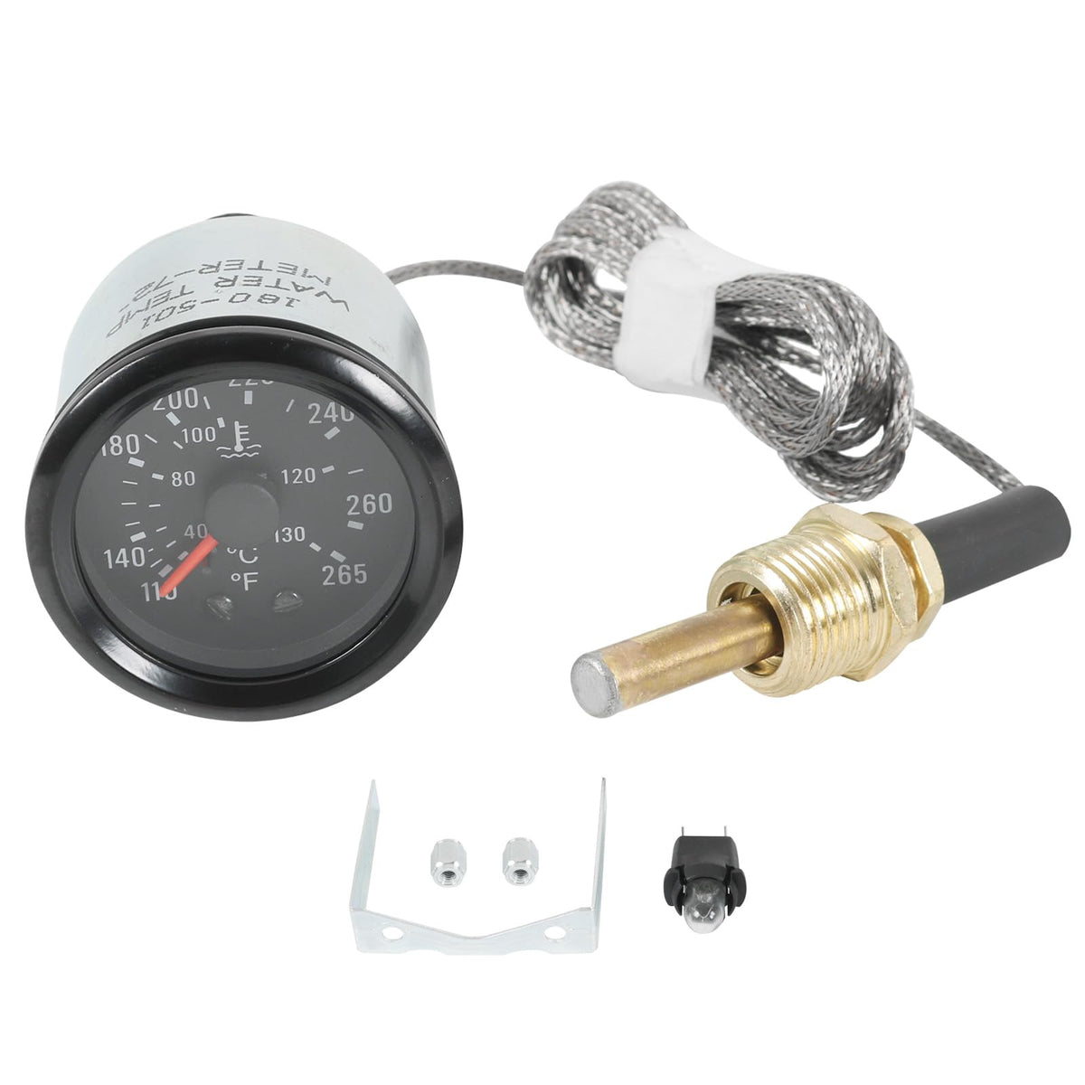 JDMSPEED water temp gauge dial face provides quick temperature reading.