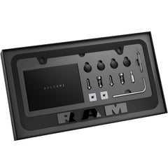 JDMstyle black license plate frame front view with a sleek protective finish.