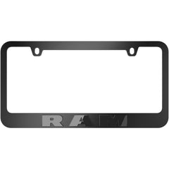 JDMstyle black license plate frame side view showcasing slim, durable profile.