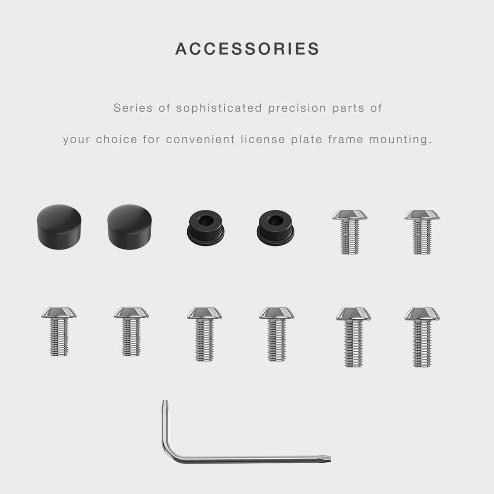 JDMstyle weatherproof license frame on vehicle, corrosion resistance for long-term shine