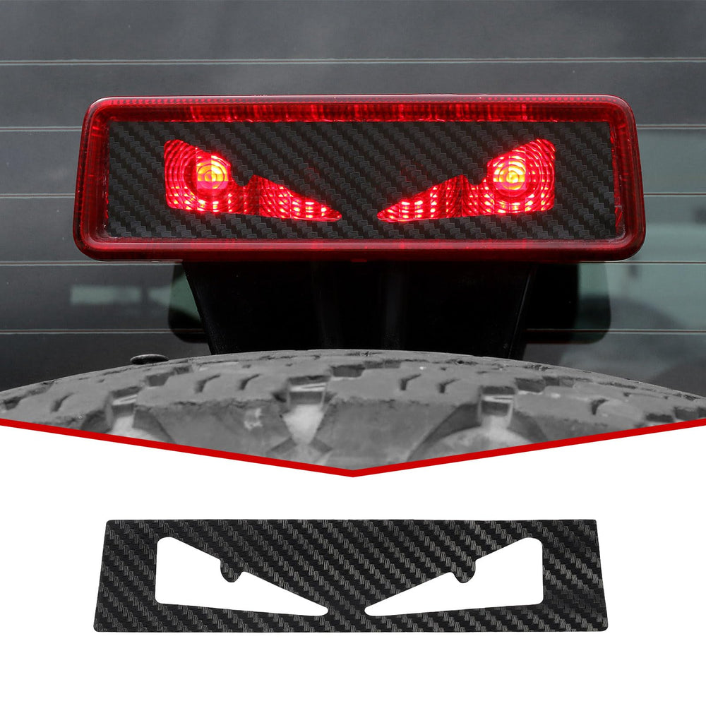 JeCar carbon fiber third brake light decal on Jeep Wrangler JK/JKU for upgraded appearance