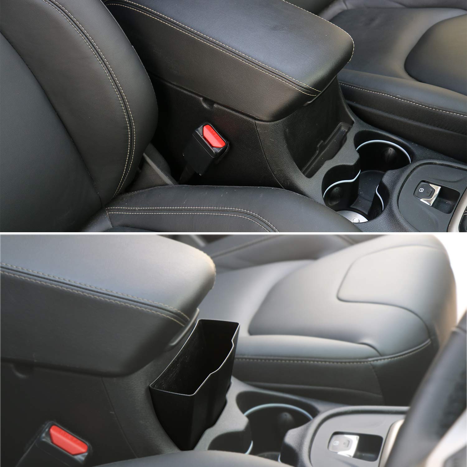 JeCar center tray compartments help quick access to coins and keys.