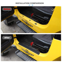 Jecar easy install door sill with adhesive tape for quick setup.