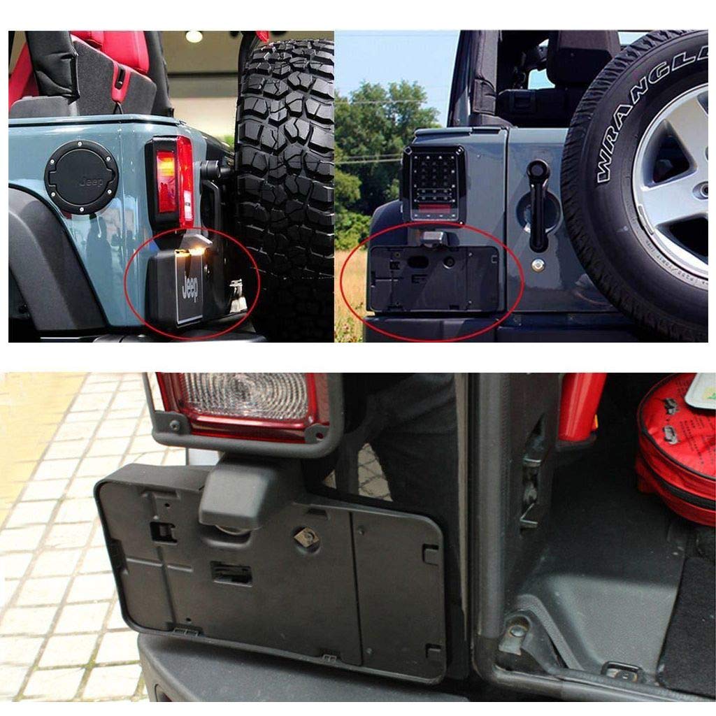 JeCar easy-install license plate bracket requires no drilling for a clean factory appearance