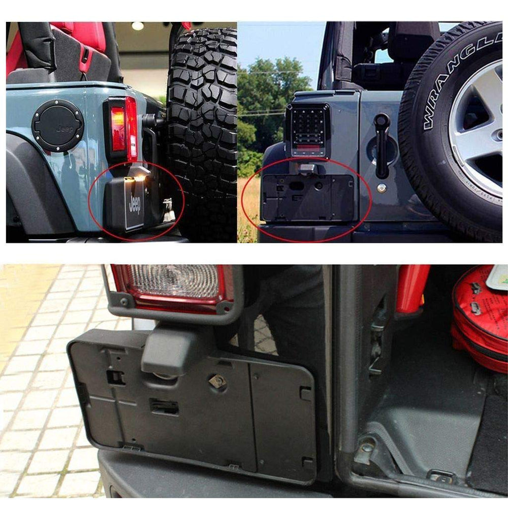 JeCar easy-install license plate bracket requires no drilling for a clean factory appearance